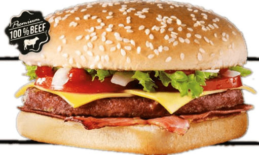 Bacon cheeseburger(100%rundervlees)