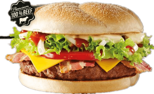 Megaburger (180 gram met 100%rundervlees)
